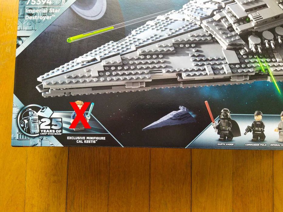 LEGO 75394 Star Wars Imperial Star Destroyer Sem a minifigura Cal Kestis