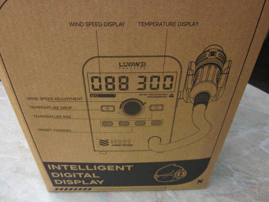 Термофен Паяльный Фен LUOWEI HG-01 компрессорный 25года