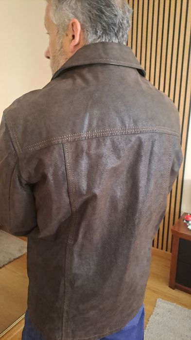 Casaco de Pele Genuína CANDA (C&A) – Estilo Classic Outdoor – Tam. [X]