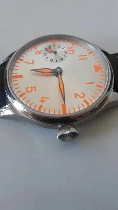 Parnis Pilot Relógio Corda Manual Militar