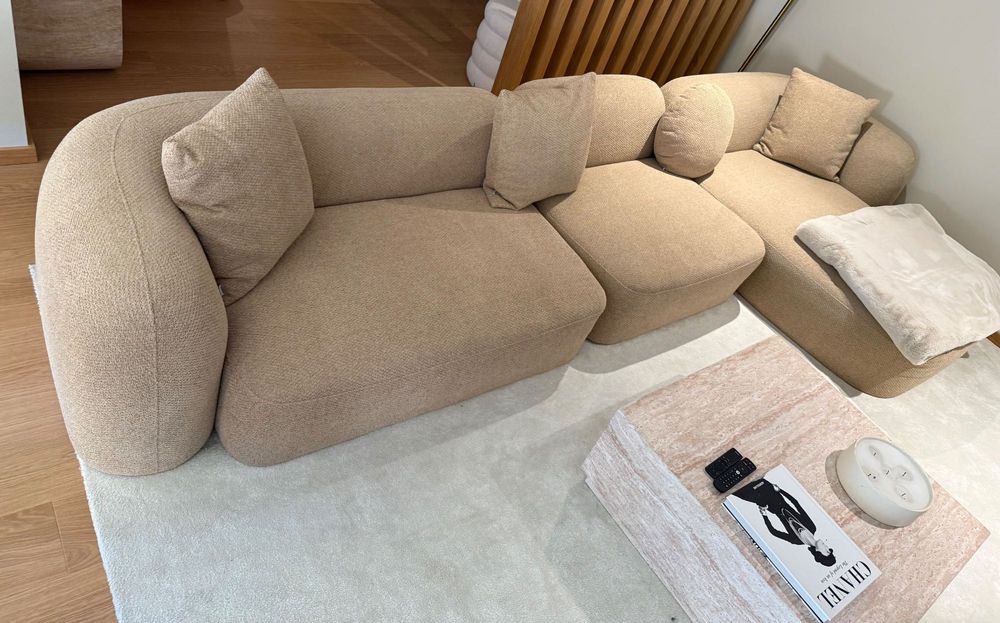 Sofá modular bege