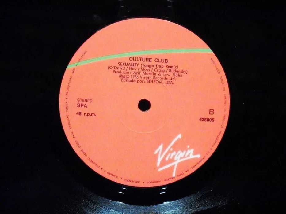 Culture Club – Move Away (Extended) - Virgin - made in Portugal 1986