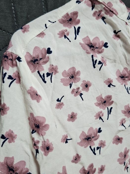 Kwiecista bluzka ICHI | Delikatny wzór, styl boho/casual | Rozmiar M