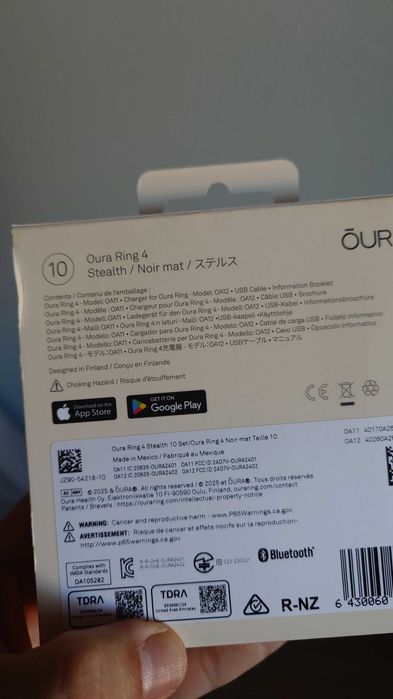 Oura ring 4 stealth tamanho 10