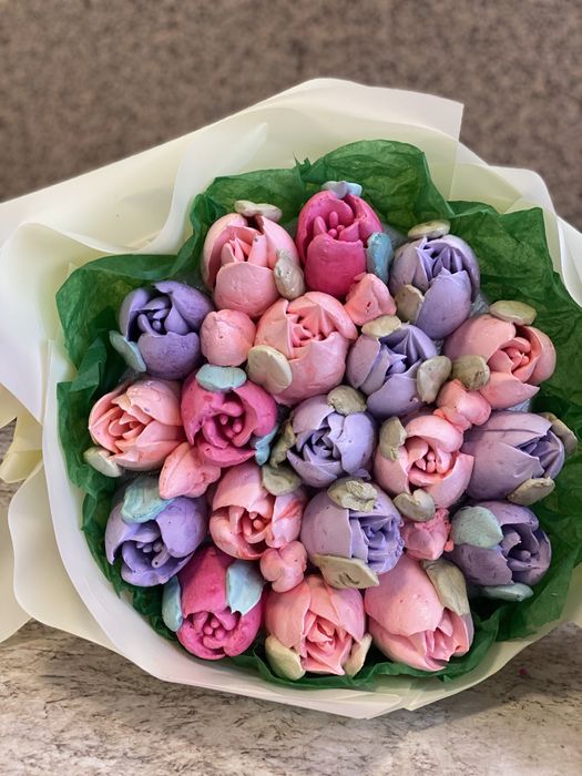 Зефірні квіти,солодкий букет на 8 березня,оригінальний подарунок,8 мар