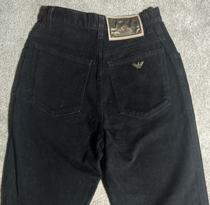 Vintage Giorgio Armani spodnie jeansy czarne rok 1981