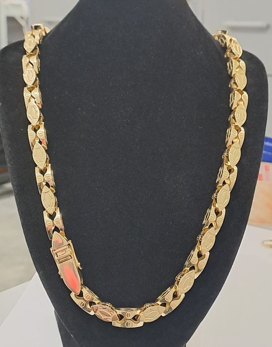 Złoty Łańcuch Splot Cartier Pr.585 Nowy 67 cm Pełny