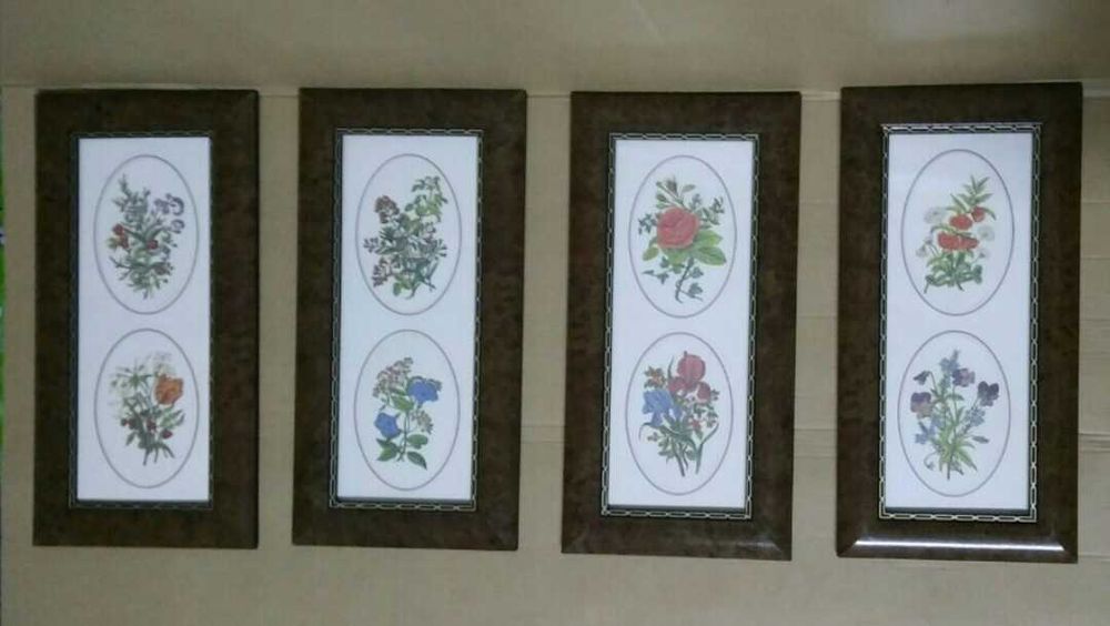 Quadros de Flores -Conjunto de 4