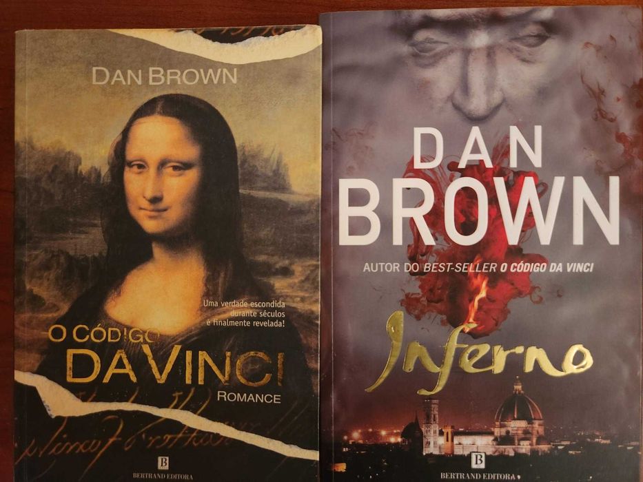 Livros DAN BROWM - Código Da Vinci e Inferno, cada 4 euros