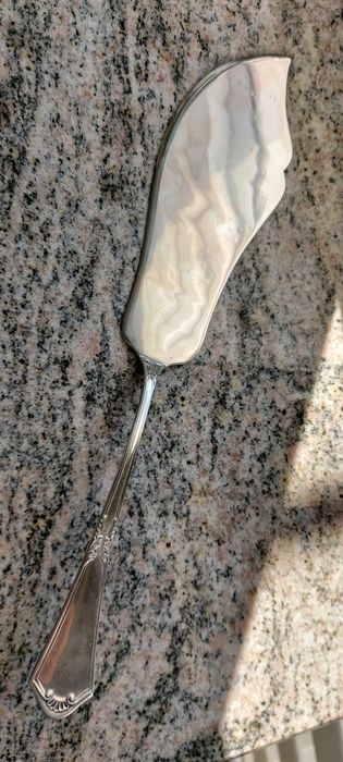 Srebrna łopatka Wl. Hempel srebro pr. 3 sztucce łyżka łyżeczka