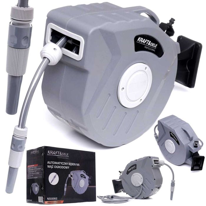Automatyczny bęben na wąż ogrodowy 15m+1,5m 1/2"model KD2082