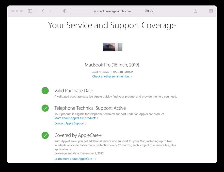 MacBook Pro 16 (com garantia AppleCare)