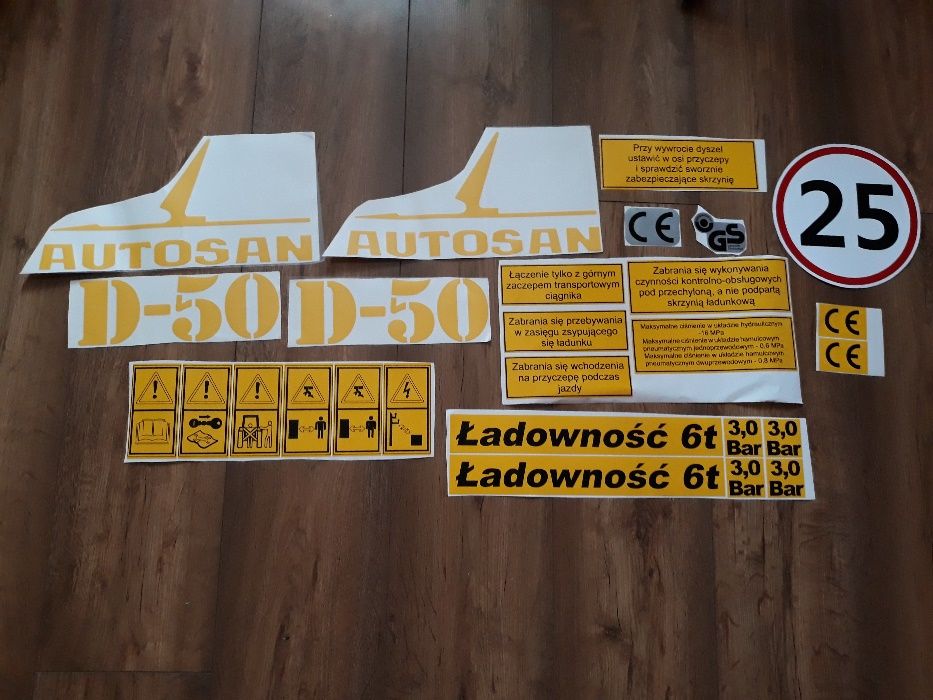 Naklejki przyczepa Autosan D-50 d-47 D-35
