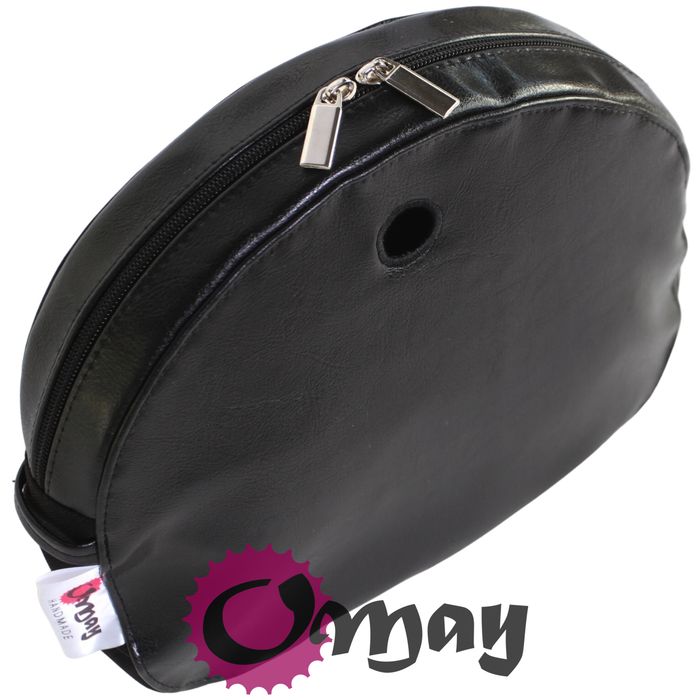 organizer OBAG MOON LIGHT czarny ekoskóra połysk 2kieszenie wkład OMAY