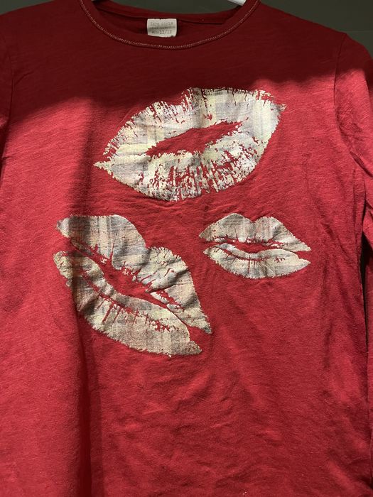 Czerwona dziewczęca bluzka z nadrukiem Zara