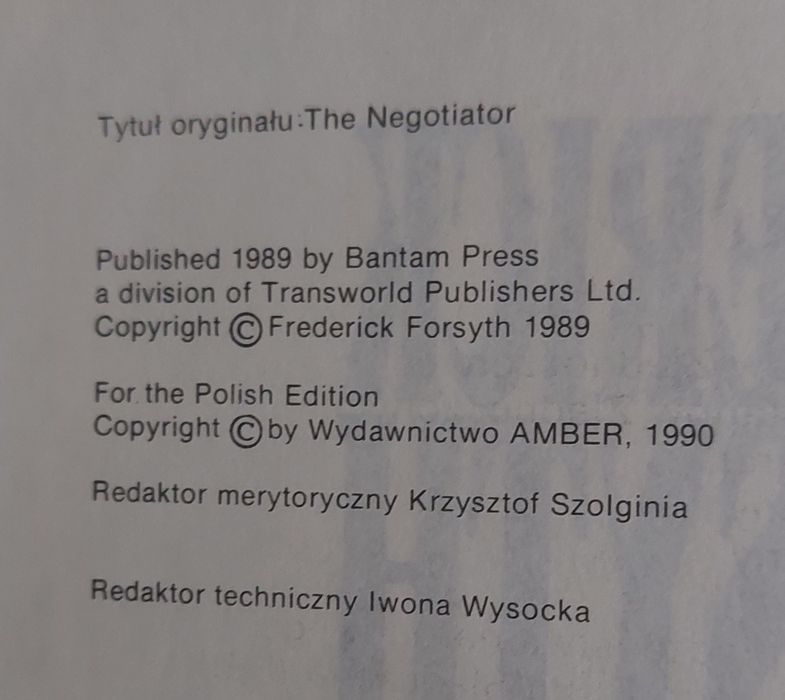 Frederick Forsyth - Negocjator