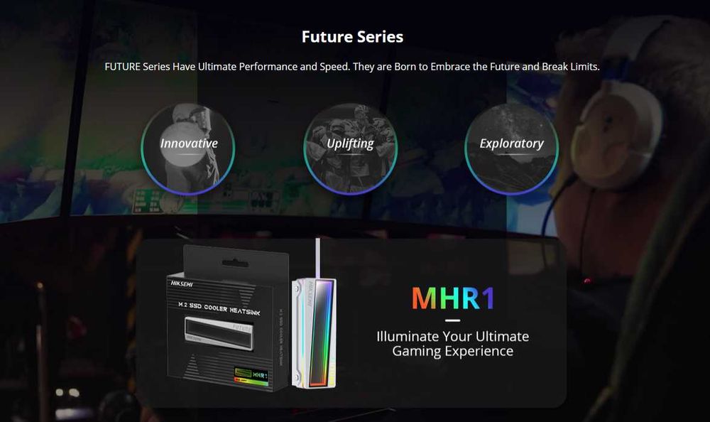 Dissipador para SSD NVMe M.2 Hiksemi com luz RGB