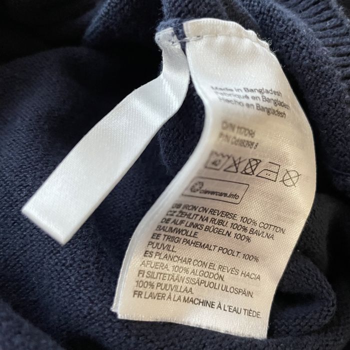 HM H&M Sweterek granatowy w gwiazdki bawełniany bluzka r.92
