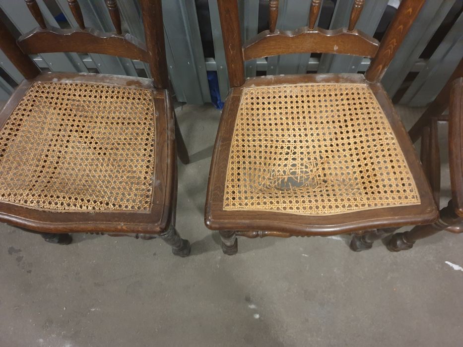 4 stare krzesła antyk Prl