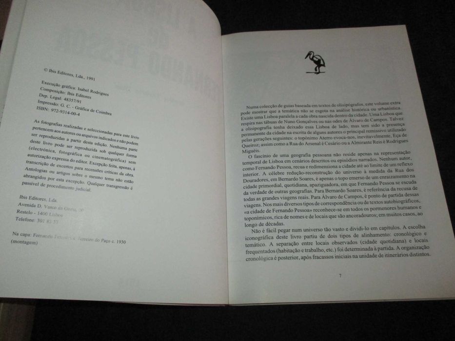 Livro A Lisboa de Fernando Pessoa Marina Tavares Dias