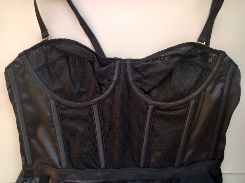 Victoria Secret Корсет платье XS Archives Monogram Corset Dress Black