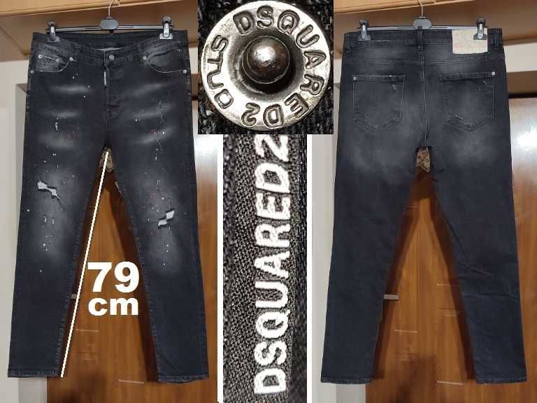 spodnie jeans DSQUARED2 r. 54 W38 L31 pas  94 95 96 - 97 98 99 - 100 101 - 102 103 j. NOWE