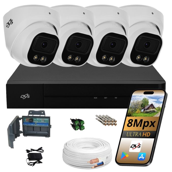 Monitoring 4x kamery rejestrator