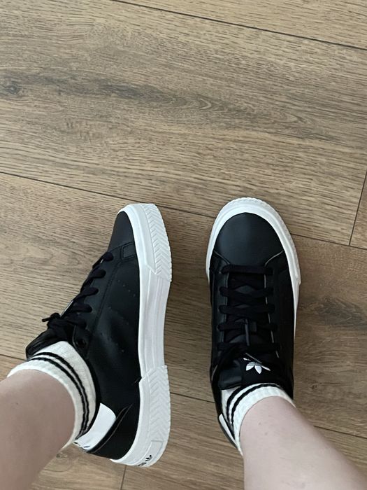 Чорні кеди Adidas Court Tourino 37 розмір