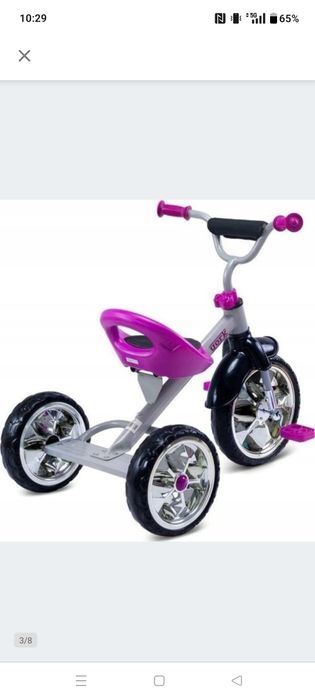 rowerek 3 kołowy york toyz fioleto