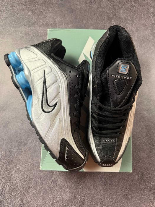 ‼️Кросівки Nike Shox R4 Light Grey Blue Black