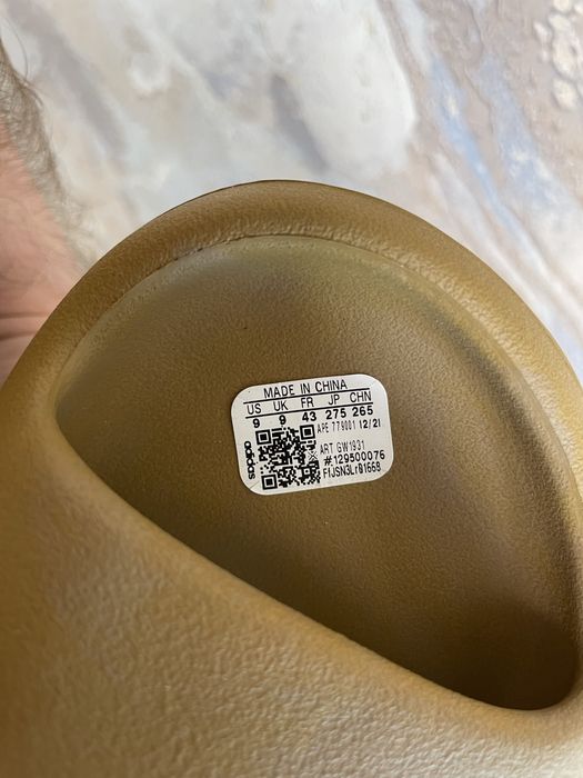 Шлепки Adidas Yeezy Slide Ochre размер 42