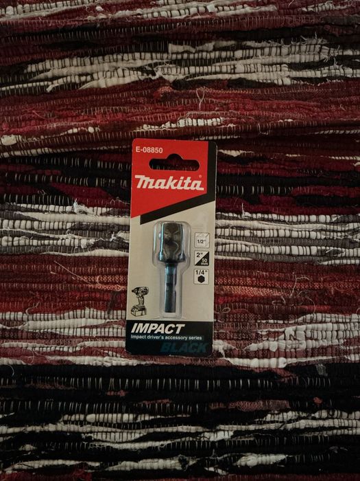 Makita E-08850 Ударний чорний адаптер для гнізда 1/2" X 50 мм 1/4"
