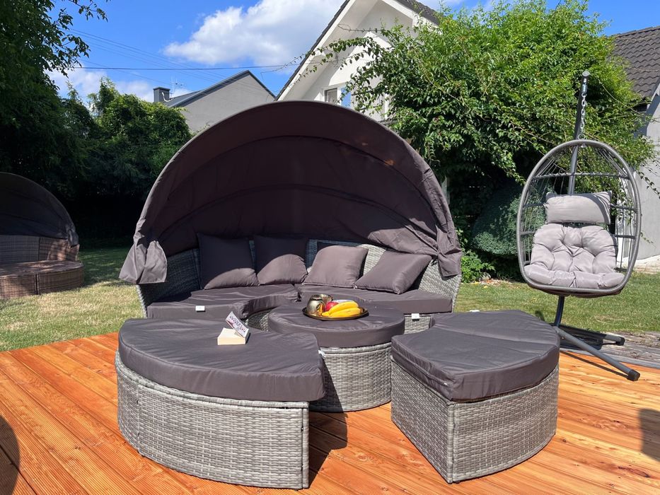 VENUS leżanka technorattan brąz leżak taras 210