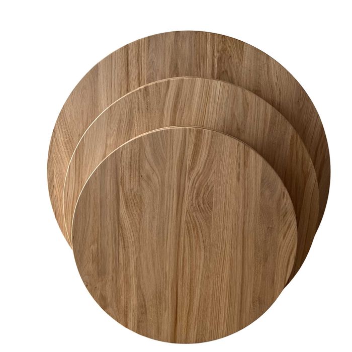 Dębowy Blat Okrągły 50 cm Lity Dąb drewno naturalne - dostępny od ręki!