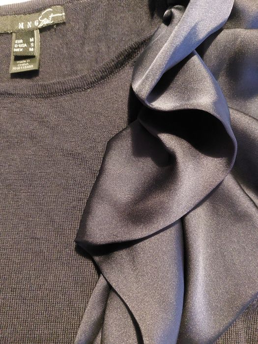 Mango MNG Suit bluzka z fantazyjną falbaną S