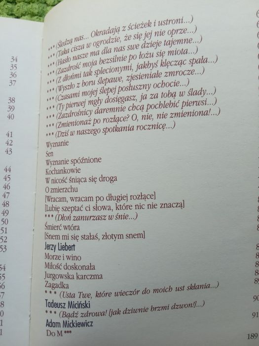 Dla ciebie wiersze miłosne polskich poetów