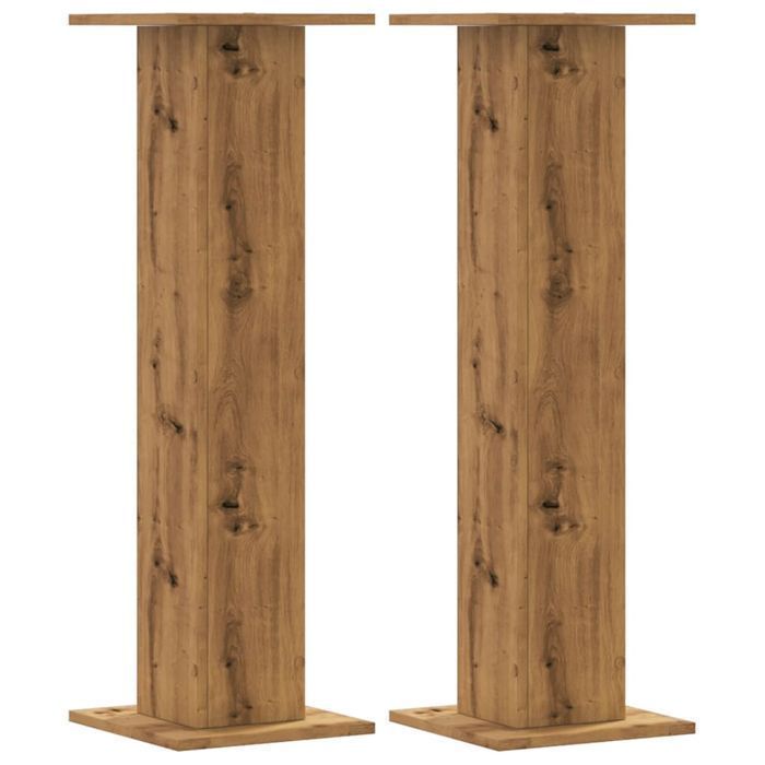 Podstawki Pod Głośniki, 2 Szt., Dąb Artisan, 30X30X95 Cm