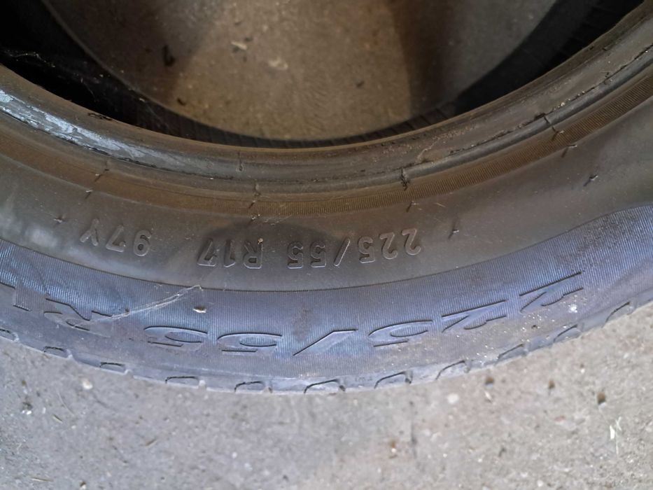 Opony letnie 225/55 R17 Pirelli Cinturato P7, używane, cena za 4 szt