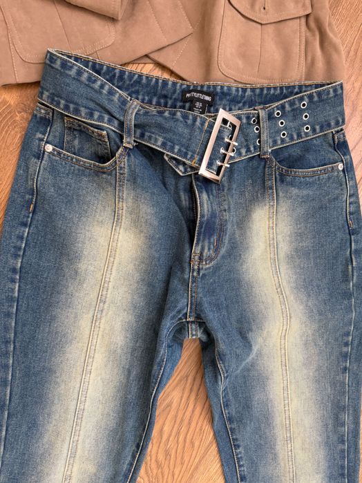 Джинси жіночі сині варьонки Zara hm mango з ременем кльош