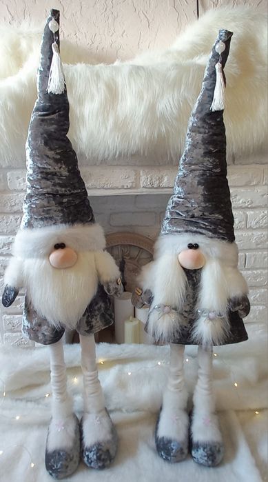 Новорічний гном на ніжках, скандинавський гном, гном під ялинку