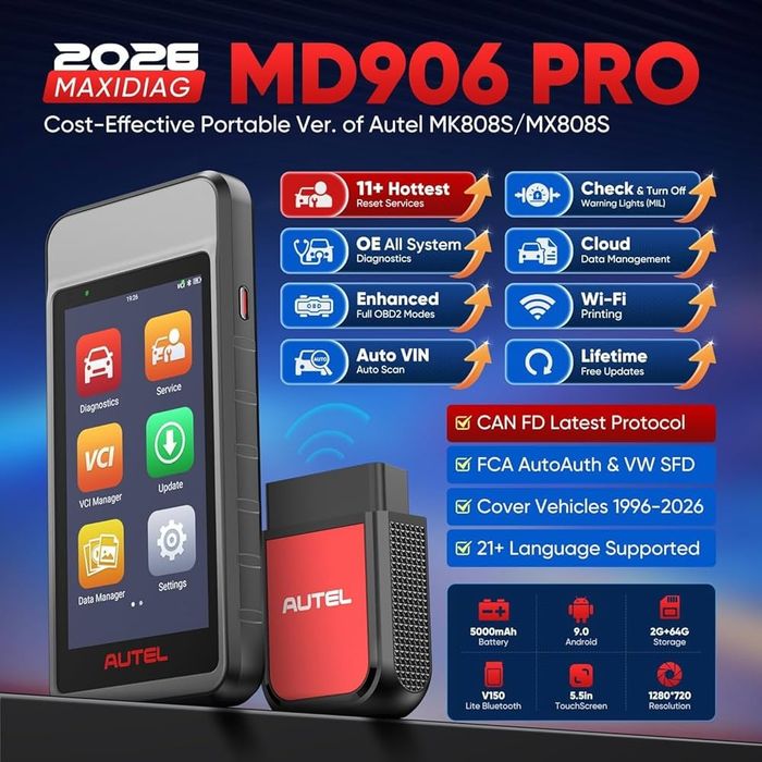 AUTEL MD906PRO - Máquina de Diagnóstico Profissional