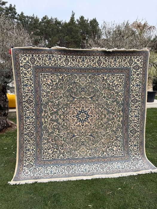 Nowy Dywan Perski Kaszmirowy + Jedwab Iran Nain 200x200 sklep 30 tyś
