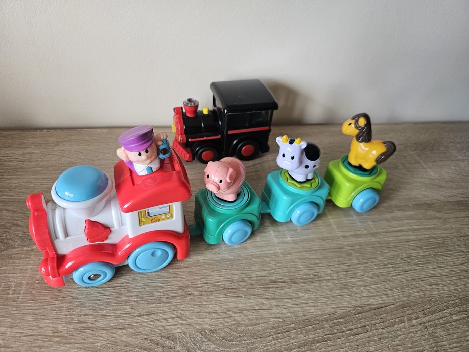 Pociąg na baterie z wagonami ze zwierzątkami+ gratis