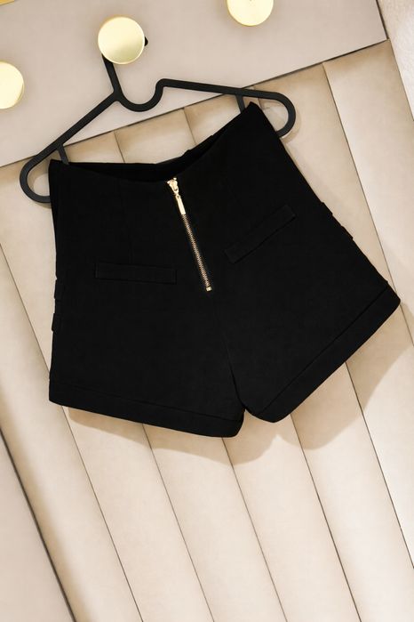 szorty balmain wysoki stan logowane guziki rozmiar XS 34