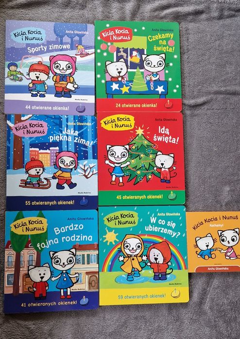 Zestaw książek z okienkami Kicia Kocia 10szt +2+gratis