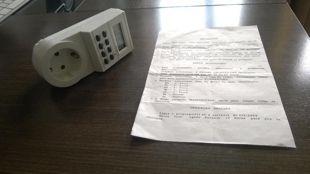 Temporizador de tomada elétrica digital