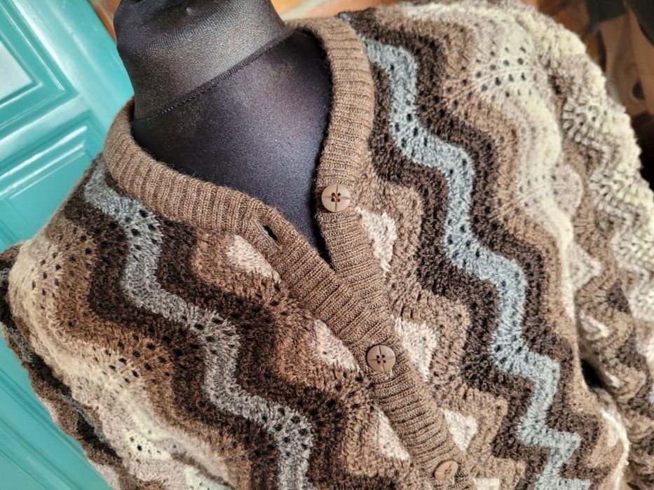 Sigi Scheiber r 42 sweter vintage swetr folk babcine retro