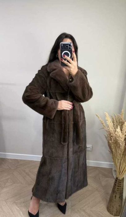 Шуба норковая новая 130см орех 42-44-46