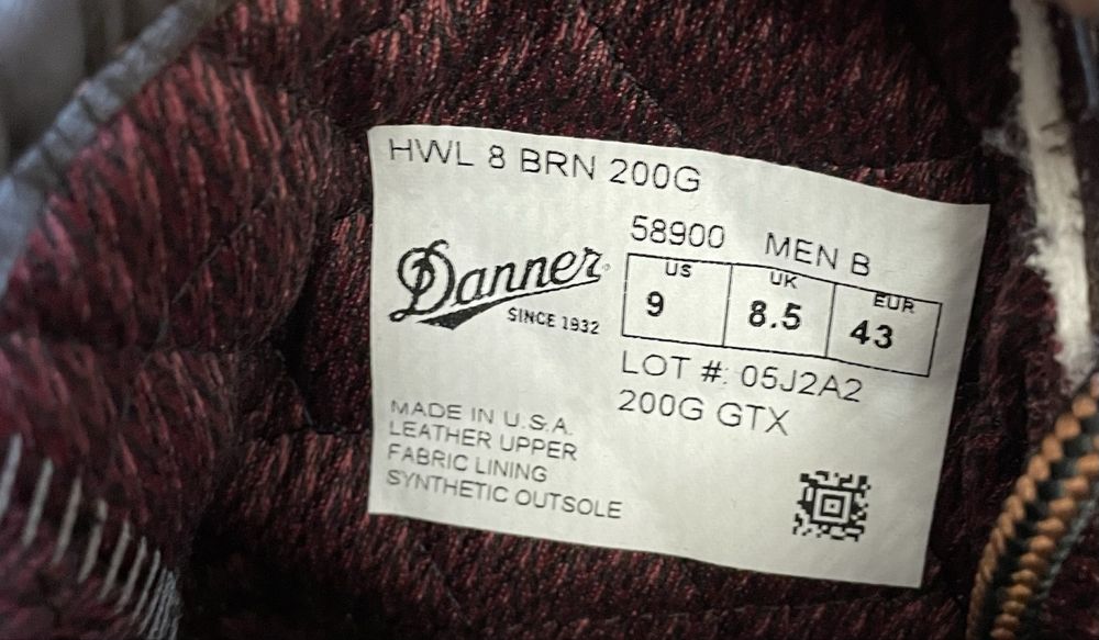 Ботинки Danner. USA army. Goretex. Розмір  43. Мало розмірні на 42