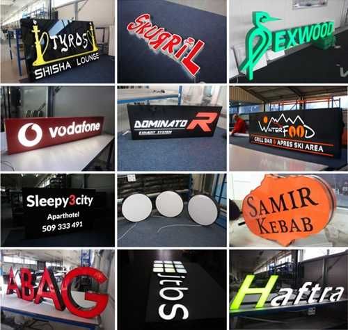 Kaseton reklamowy Litery 3D LED producent reklam Baner Logo Szyld